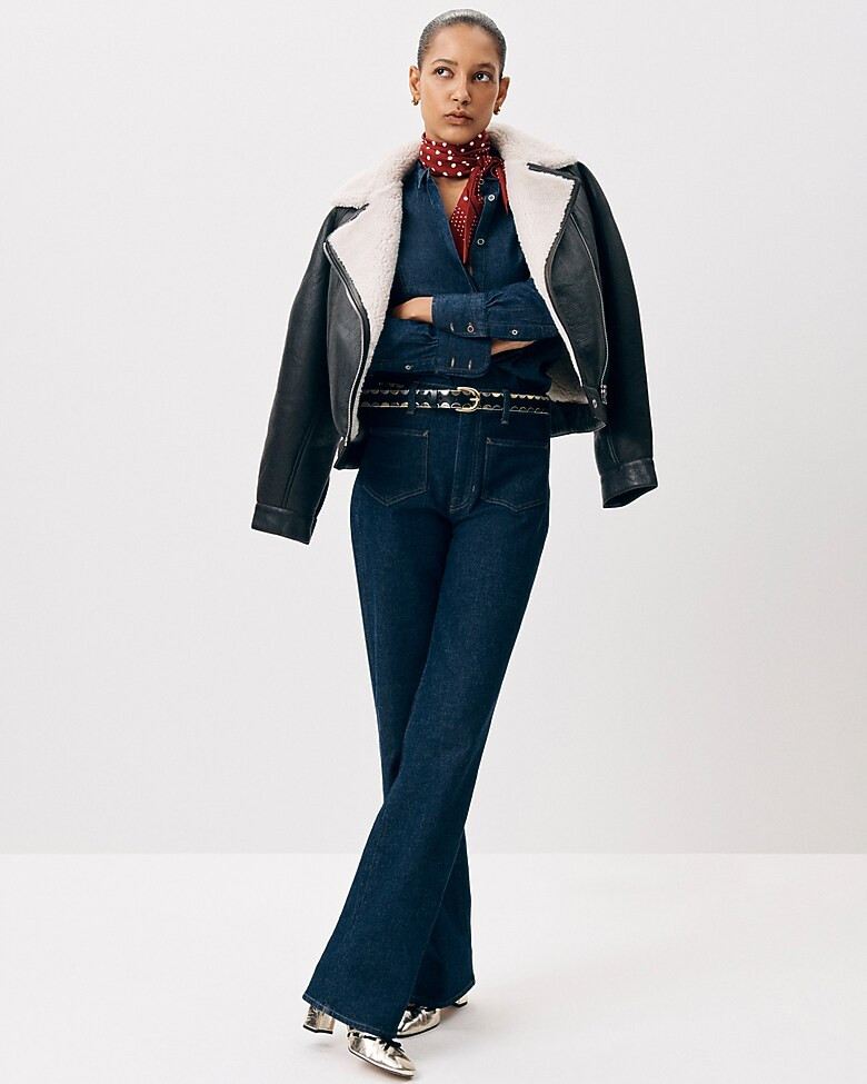 Full-length slim-wide jean with patch pockets | J. Crew US