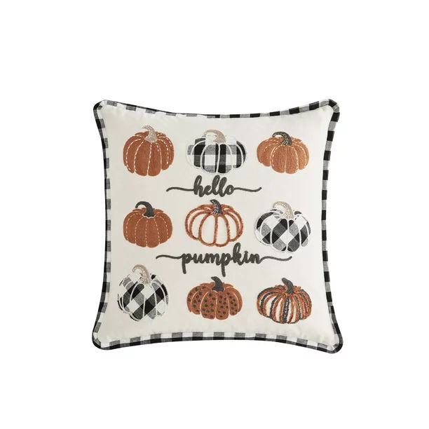 Mainstays Hello Pumpkin Decorative Pillow, 18” x 18”, 1 Piece - Walmart.com | Walmart (US)