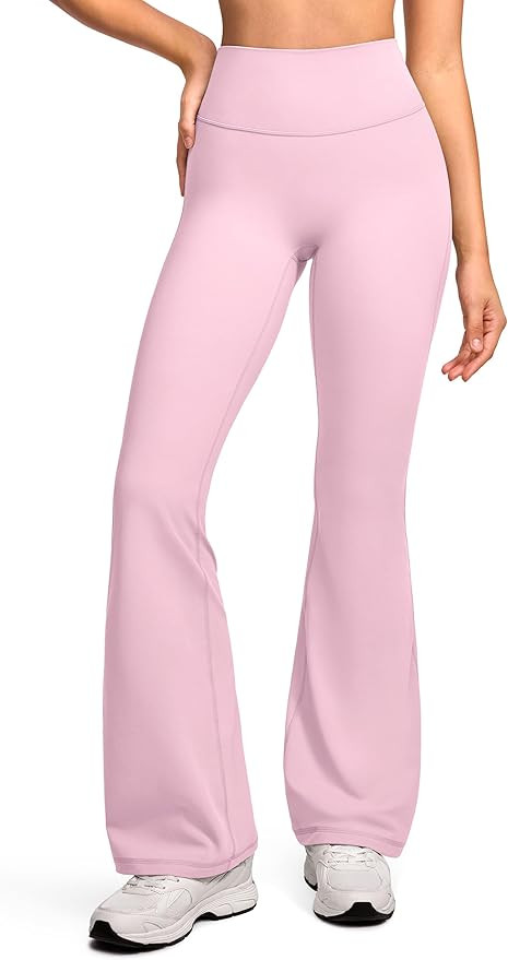 Womens High Waist No Front Seam Scrunch Butt Flare Leggings Workouts 31 Inches V-Back Bootcut Gym... | Amazon (US)