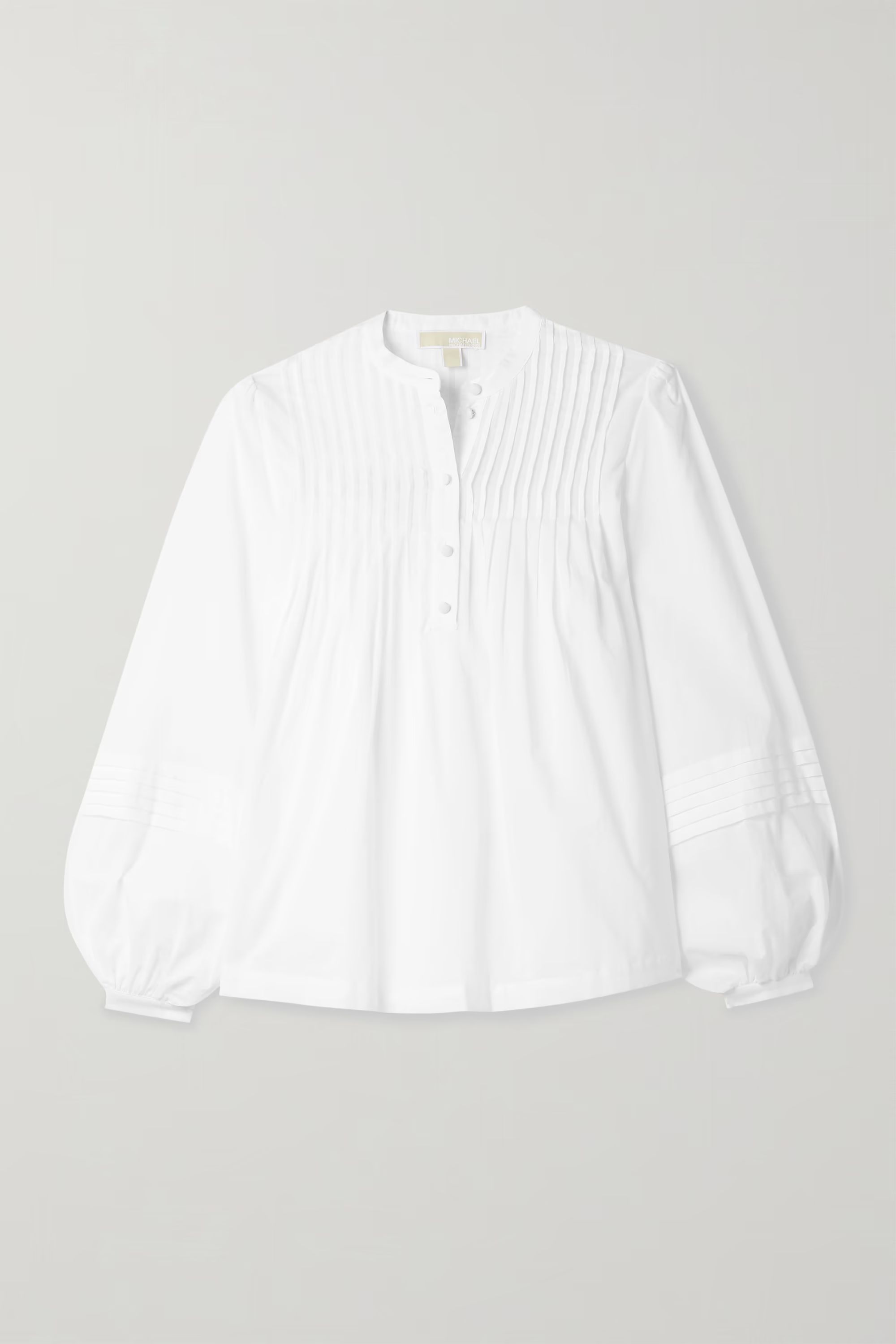 White Pintucked cotton-voile blouse | MICHAEL MICHAEL KORS | NET-A-PORTER | NET-A-PORTER (US)