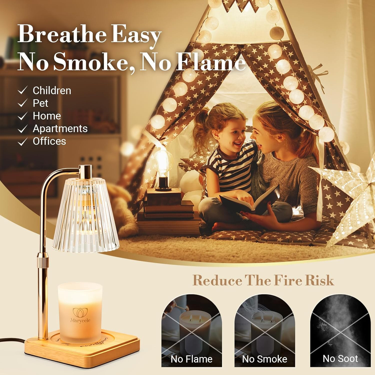 Marycele Candle Warmer Lamp with Timer Dimmer, Christmas Birthday Gifts for Mom Women Sister Her,... | Amazon (US)