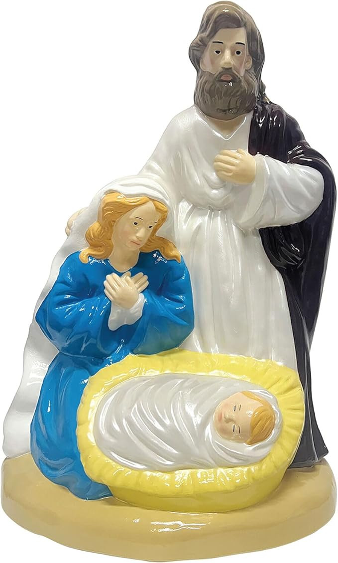 Fraser Hill Farm 32” Nativity Blow Mold, Lighted Indoor & Outdoor Christmas Decoration, Vintage... | Amazon (US)
