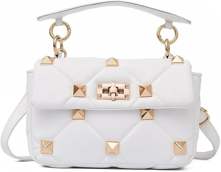 Handbag Classic Pu Leather Hand Bags for Women Punk Rivet Flap Crossbody Bag Female Shoulder Tote... | Amazon (US)