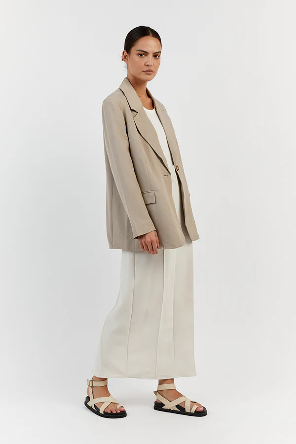 ZANDER OVERSIZED TAUPE BLAZER | DISSH