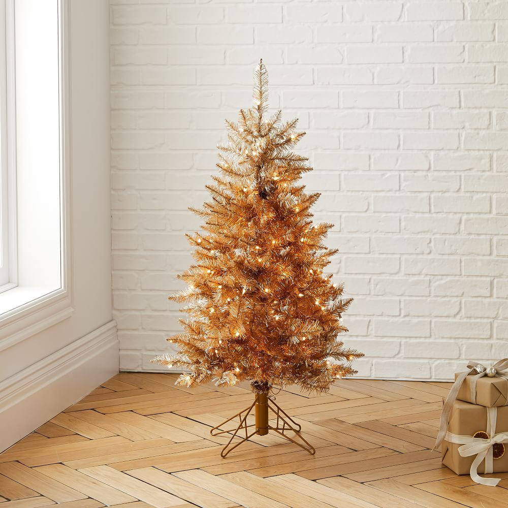 Gold Frasier Tinsel Tree | West Elm (US)