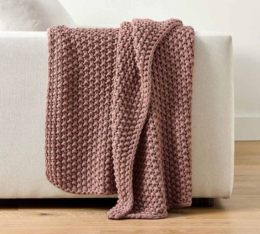 Bayside Seed Stitch Throw Blanket | Pottery Barn (US)