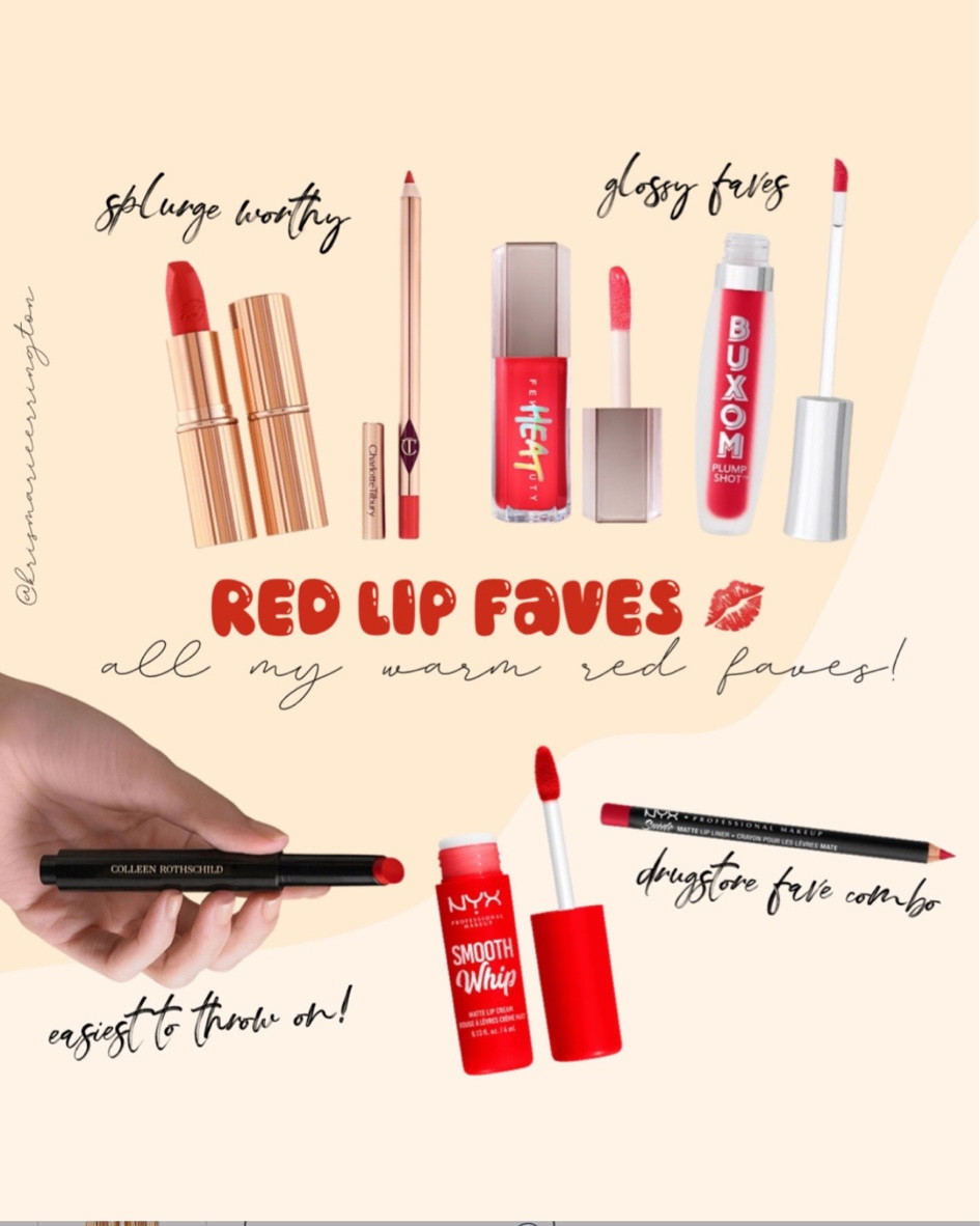 KRIS20 works on the Colleen. Lip combos for the holiday season! My fave warm red lips at all price points. 

#LTKHoliday #LTKBeauty #LTKSeasonal