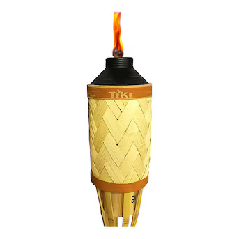 TIKI White Sands 57 Inches Natural Bamboo Garden torch | Lowe's