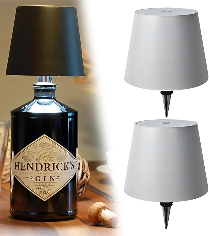 Wireless Bottle Lamp, Pridola Wine Bottle Lights - 3 Color Stepless Dimming Touch Portable Cordle... | Amazon (US)