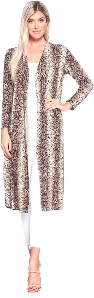 Issac Liev Isaac Liev Trendy Extra Long Duster Soft Lightweight Cardigan - Made in The USA | Amazon (US)