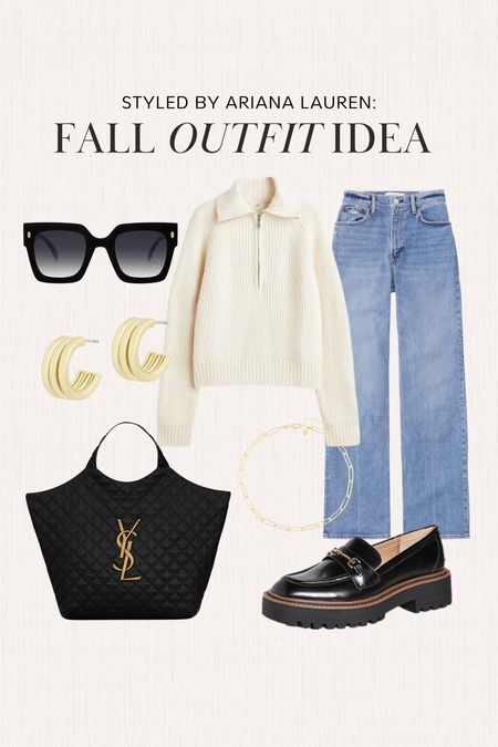 Styled by Ariana Lauren: Fall outfit idea 🍁

Fall, jeans, shacket, sweater, boots, loafers, YSL, gold hoop earrings

#LTKSeasonal #LTKstyletip #LTKshoecrush