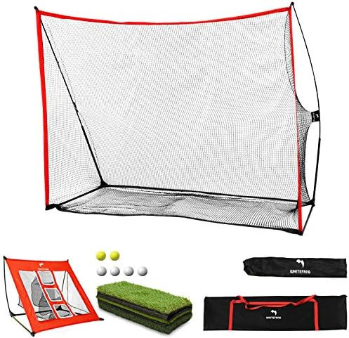WhiteFang Golf Net Bundle Golf Practice Net 10x7 feet with Golf Chipping Nets Golf Hitting Mat & Gol | Amazon (US)