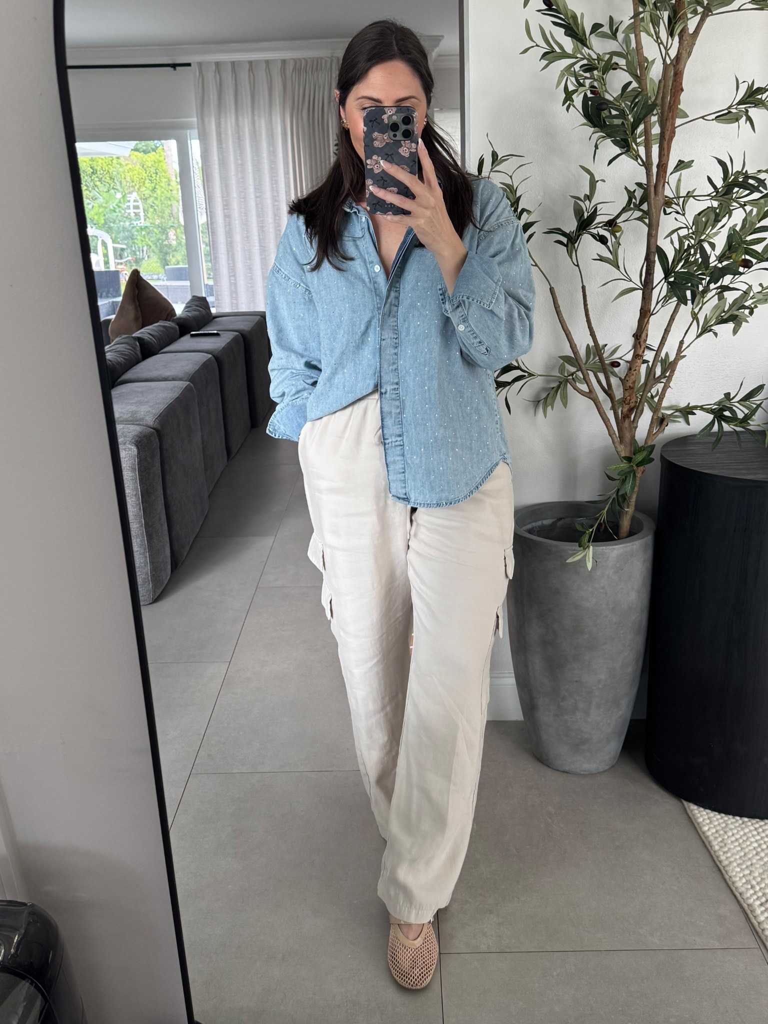 Cargo slacks and favorite denim button down 🩵✨

#LTKmomlife #LTKdayinmylife #LTKSaleAlert