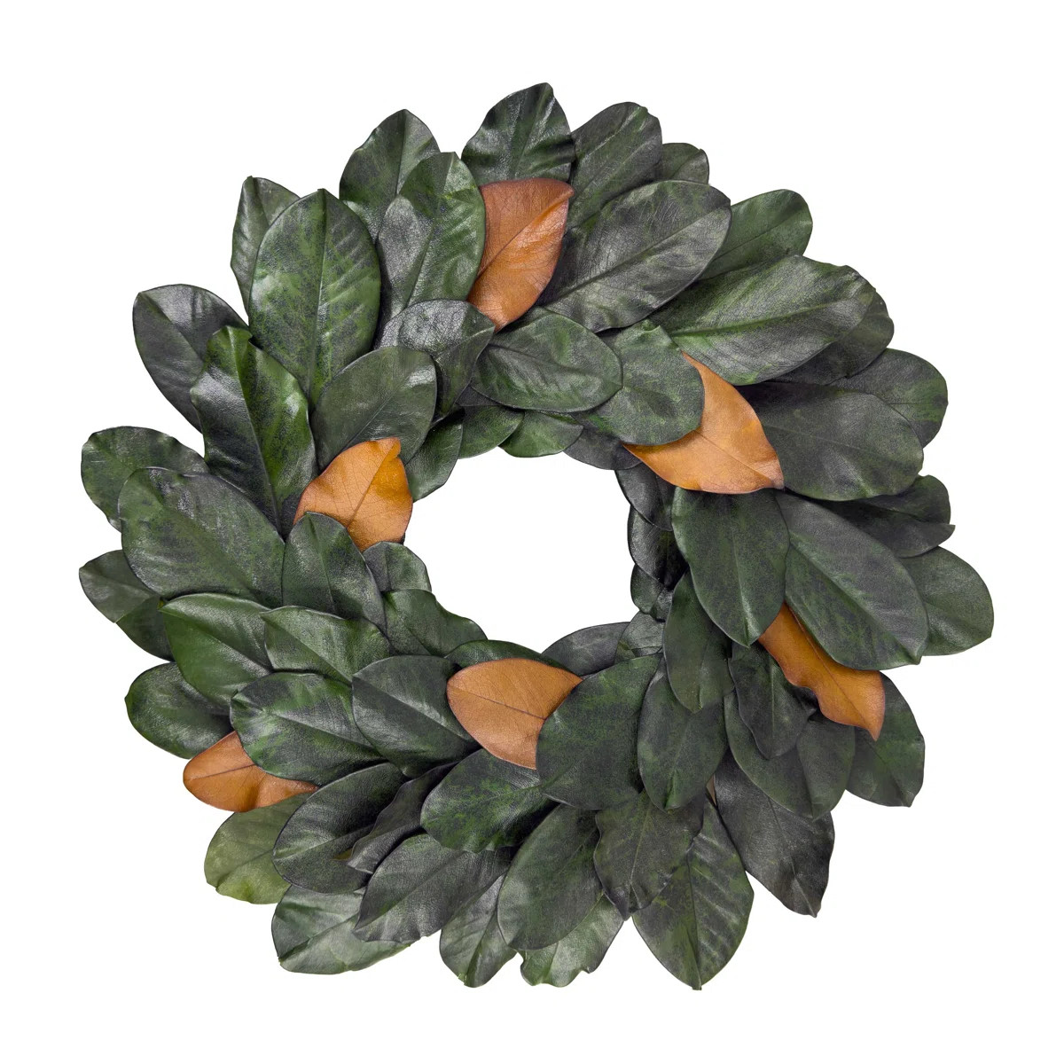Trinity 20" Real Preserved Magnolia Leaf Wreath | Wayfair North America