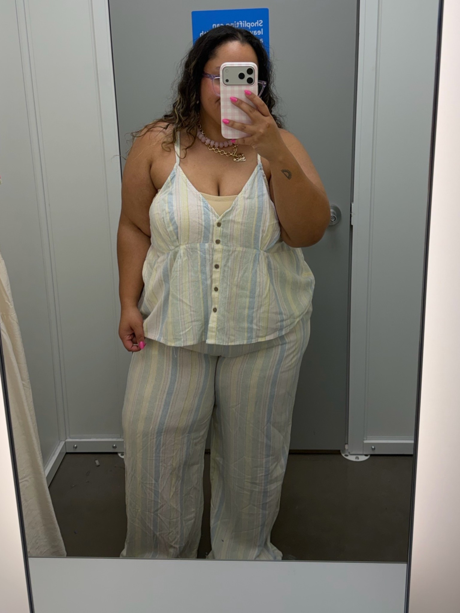Walmart Celebrity Pink set XXL in both pieces the pastel striped pattern is so cutie for summer!

#LTKootd #LTKPetite #LTKPlusSize