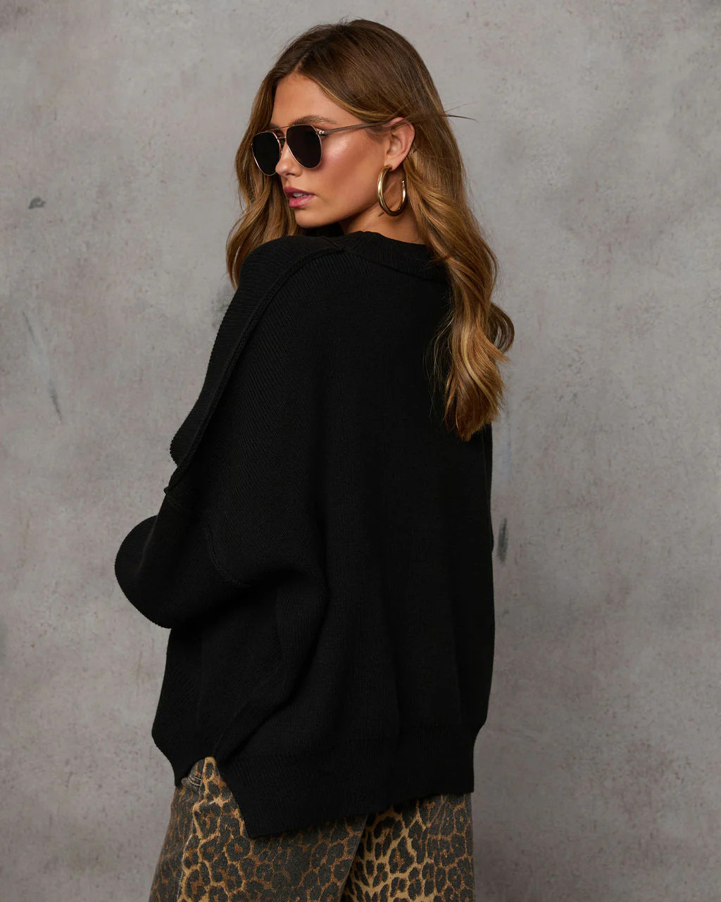 Elouise Knit Oversized Pullover Sweater | VICI