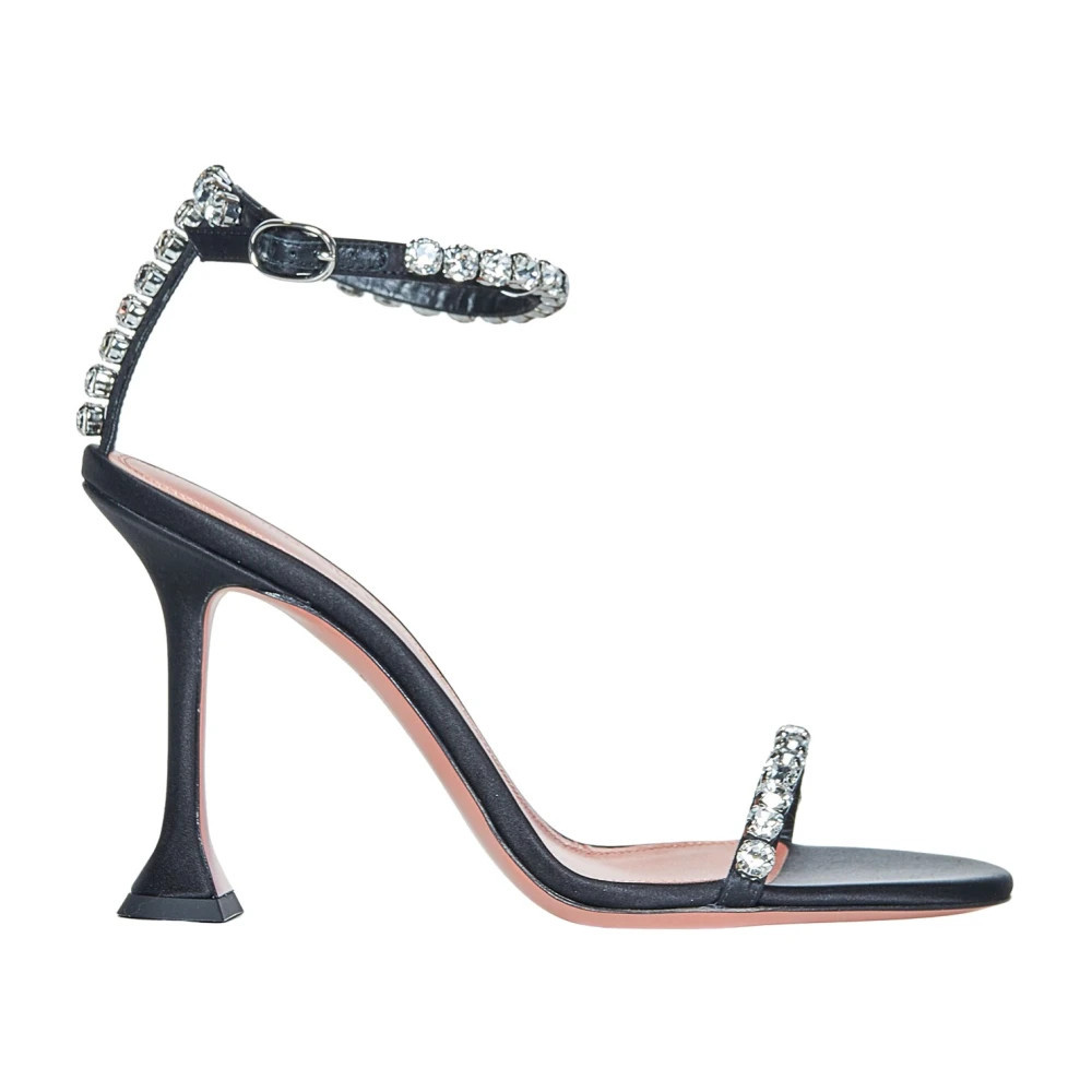 Amina Muaddi, High Heel Sandals, female, Black, 5 1/2 UK, Amina Muaddi Sandals Black | Miinto UK Ltd