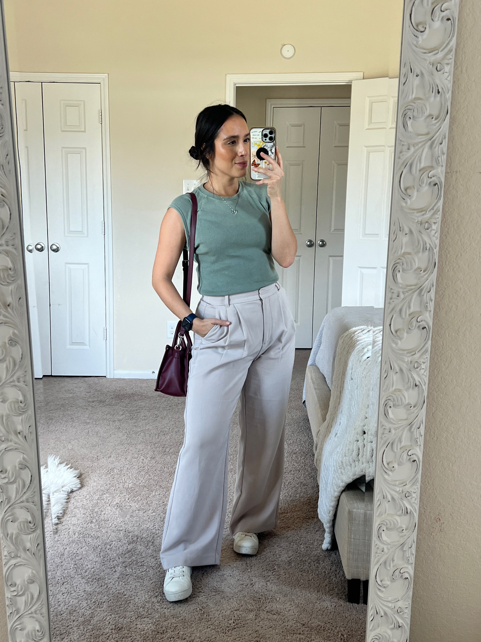 Warmer weather fall outfit ideas

Bag is from TJ MAXX

Warm fall 
Easy fall outfit
Trousers
Fall color 
Abercrombie bottoms
Samba outfit
Adidas sneakers
Burgundy bag


#LTKStyleTip #LTKFindsUnder50 #LTKSeasonal
