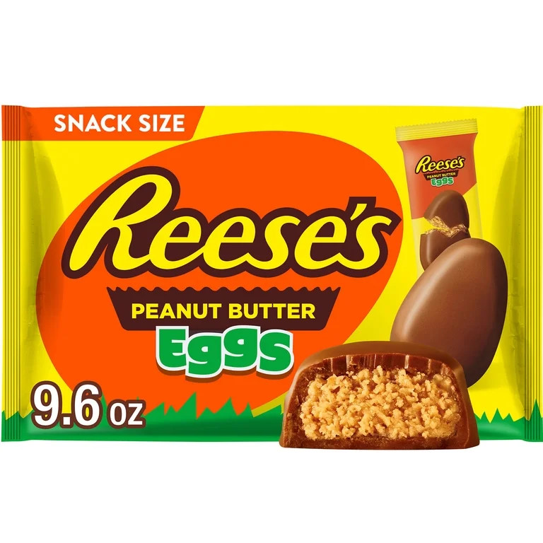 REESE'S Milk Chocolate Snack Size Peanut Butter Eggs, Easter Candy Bag, 9.6 oz | Walmart (US)