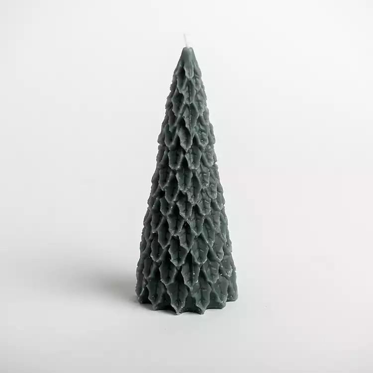 Dark Green Christmas Tree Pillar Candle, 7 in. | Kirkland's Home