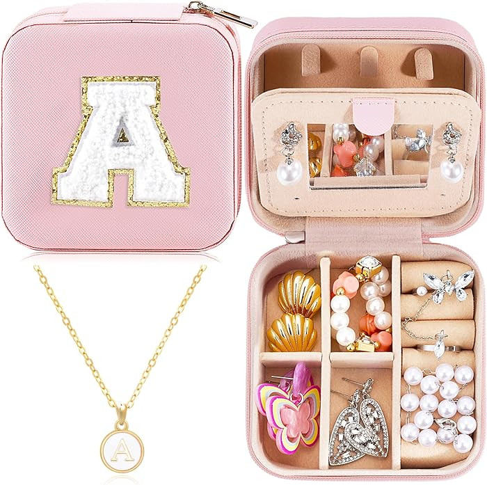 Travel Jewelry Case for Women Girls Daughter Birthday Gift from Mom Dad Jewelry Box Fashion Jewel... | Amazon (US)