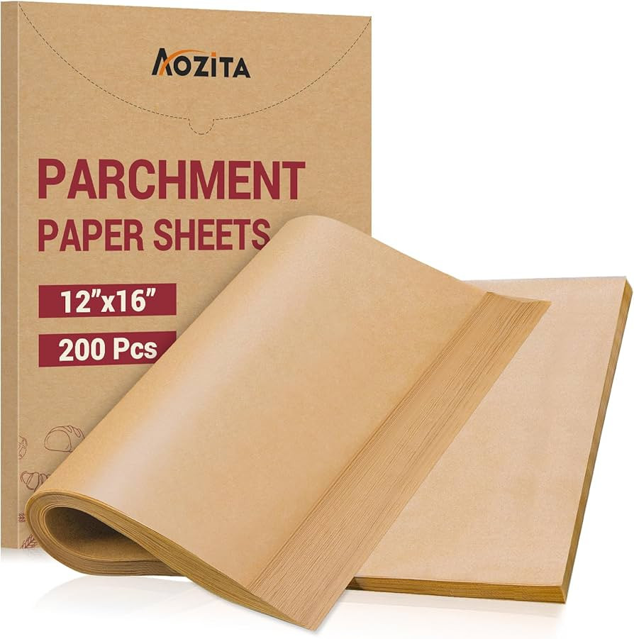 200Pcs 12x16 Inch Unbleached Parchment Paper Sheets for Baking, Pre-Cut, Non-Stick Parchment Pape... | Amazon (US)
