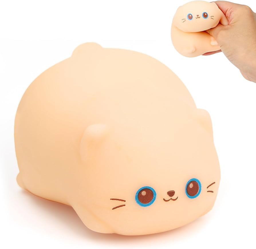 Cat Squishies Stress Balls, Cute Cat Squishy Toys for Kids Adults, Animal Fidget Toys for Anxiety... | Amazon (US)