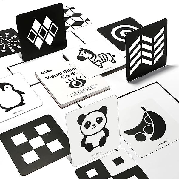 Wee Gallery Educational Flashcards for Babies, Black and White Animal Alphabet Learning Cards, Doubl | Amazon (US)