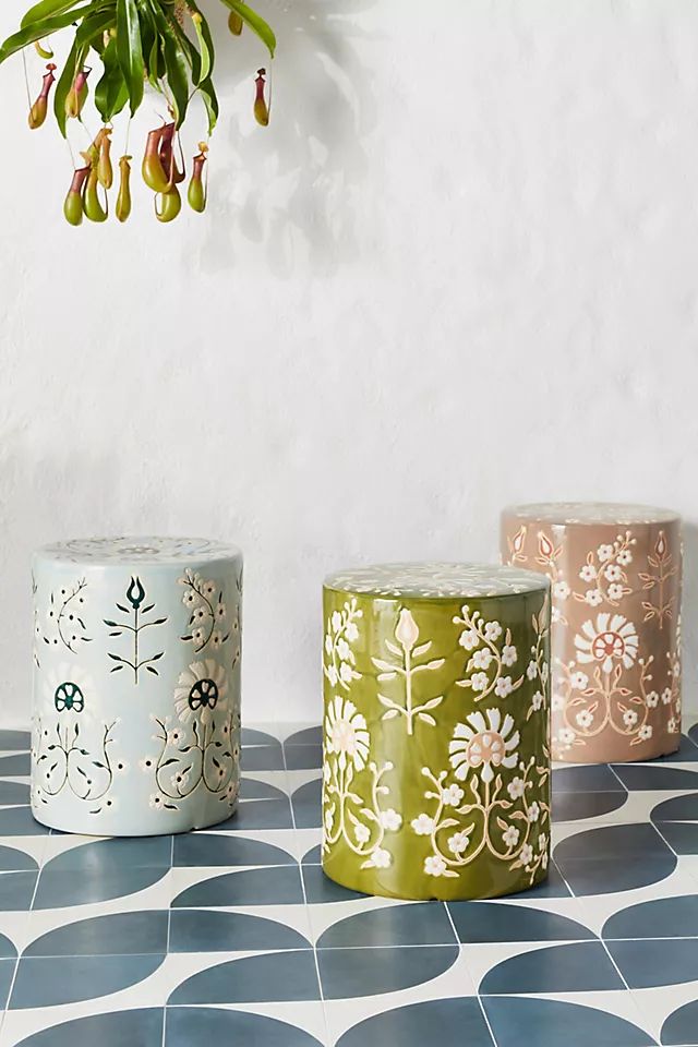 Mabel Ceramic Stool | Anthropologie (US)