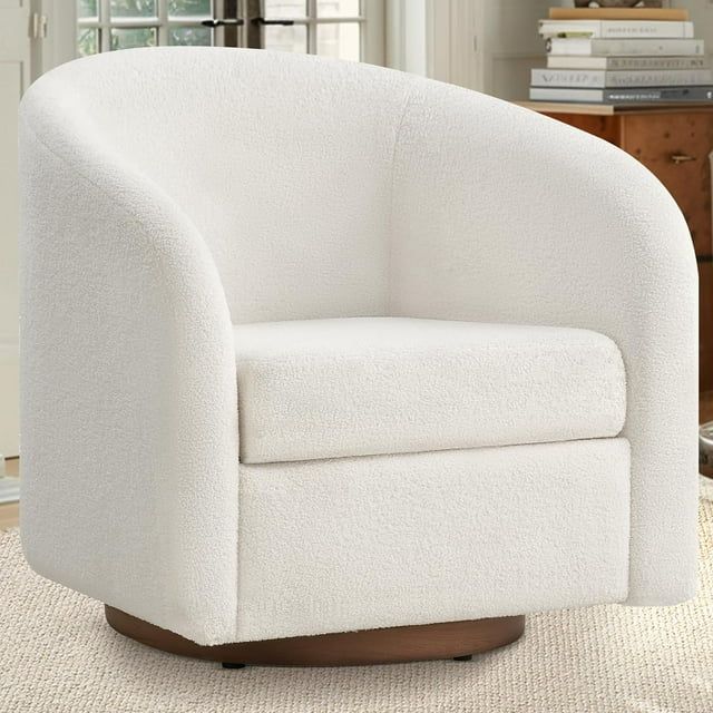 Jocisland Swivel Accent Chair, Modern Round Barrel Chair, Comfy 360 Degree Swivel Armchair Single... | Walmart (US)