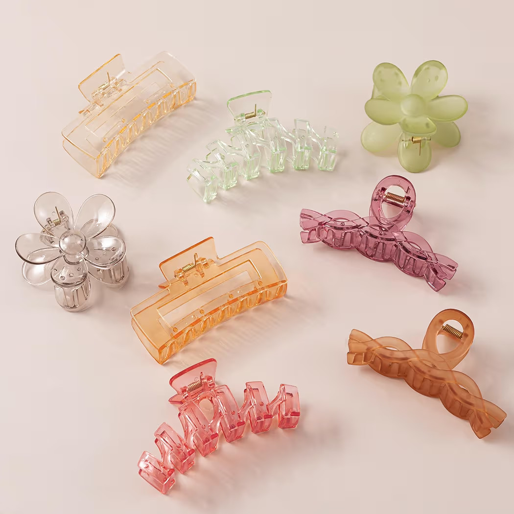 8PCS Hair Clips for Women, Flower Claw Clips for Thick Hair, Non-Slip Hair Accessories with Multi... | Amazon (US)