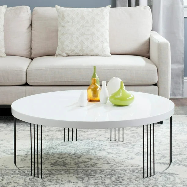 Safavieh Keelin Coffee Table, White/Black - Walmart.com | Walmart (US)