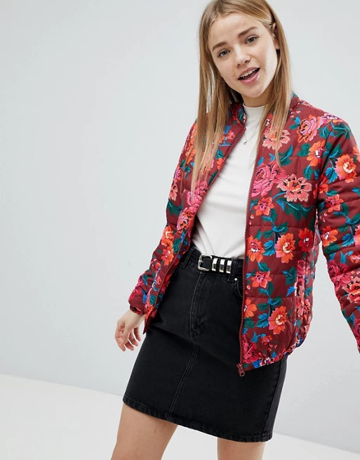 ASOS Floral Padded Jacket | ASOS UK