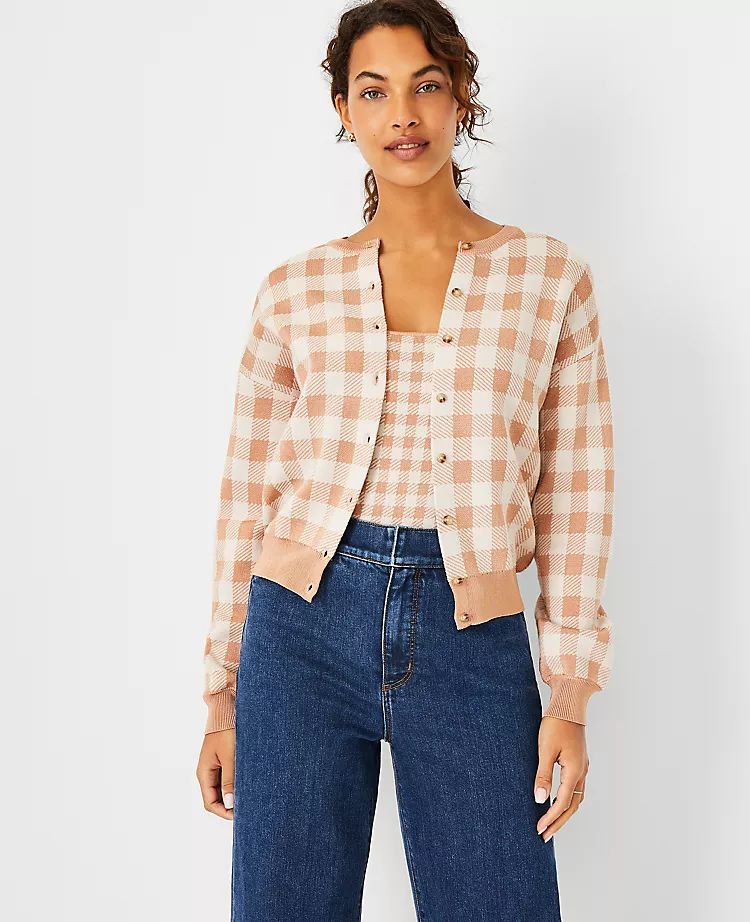 Checked Cardigan | Ann Taylor (US)