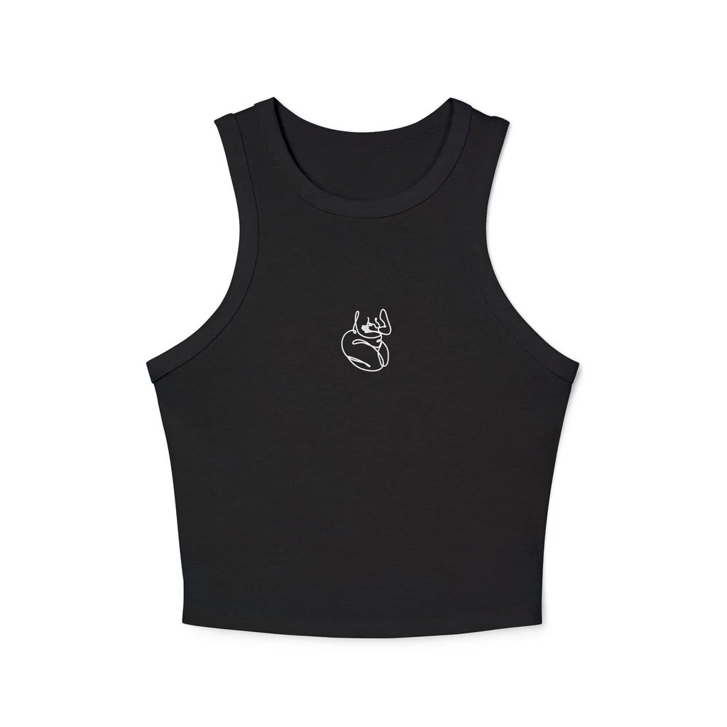 Body Lo-Go Baby Racer Tank in White Ink | What Lo Wants