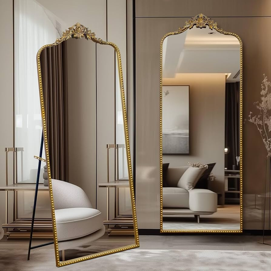 Growsun 75’’x30’’ Antique Vintage Ornate Baroque Full Length Floor Mirror, Thick Glass He... | Amazon (US)