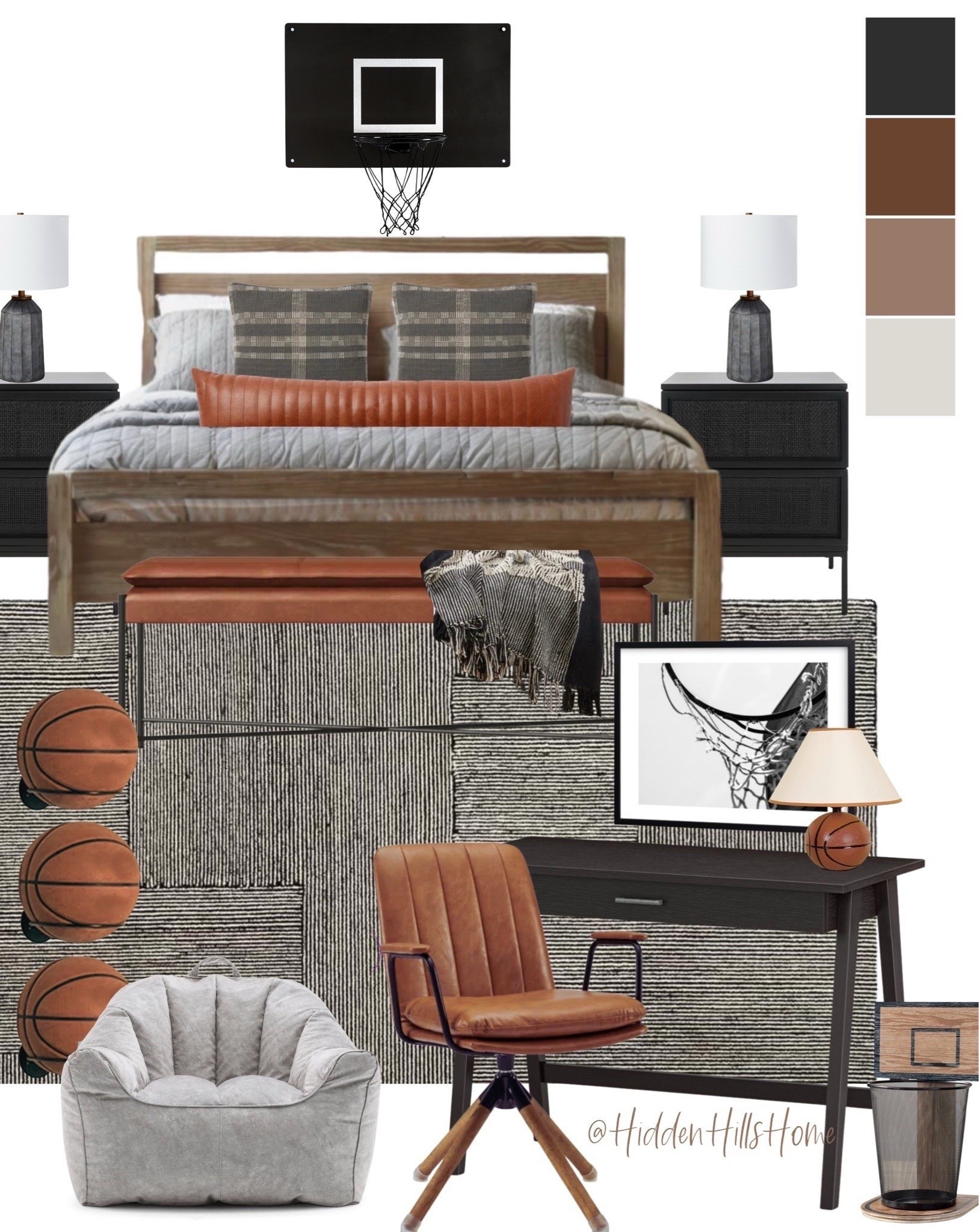 Boys bedroom, boys sports basketball bedroom decor, boys room mood board, Tween or teen boys room decor ideas, boys bedroom Inspo, boys bedroom design #teen #boysbedroom

#LTKHome #LTKSaleAlert #LTKKids