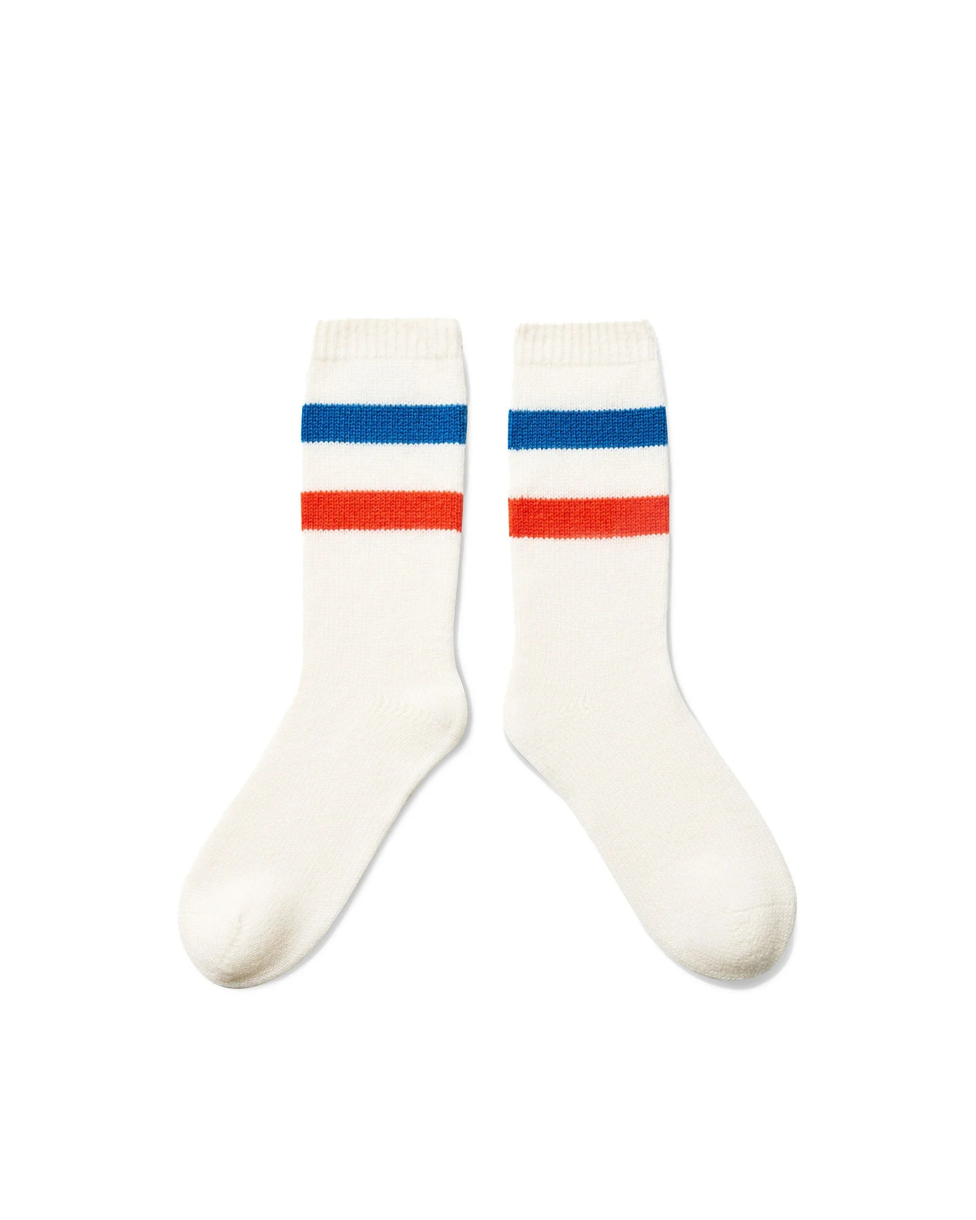 The Cashmere Blend Sock - Cream/Royal Blue/Poppy | KULE (US)