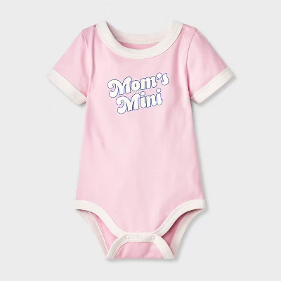 Baby Girls' Mom's Mini Bodysuit - Cat & Jack™ Pink | Target