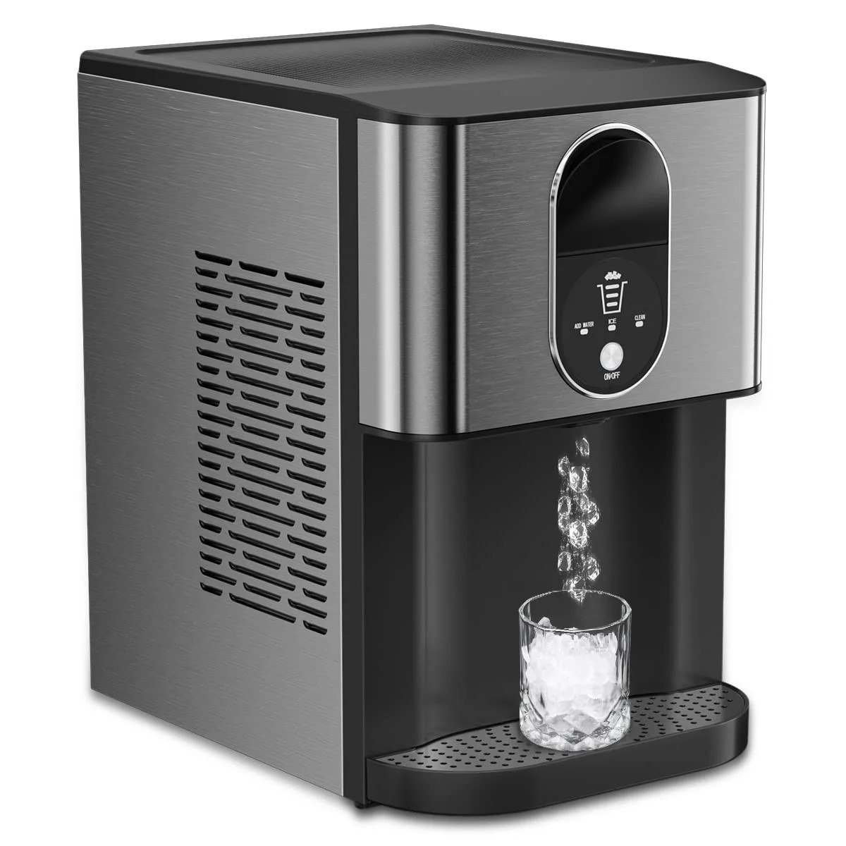 JOY PEBBLE 44lbs Stainless Steel Countertop Nugget Ice Maker, Self-Cleaning Pellet Ice Machine fo... | Walmart (US)