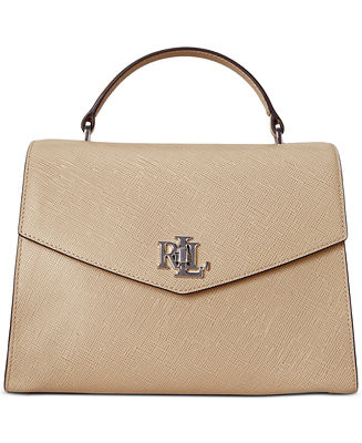 Lauren Ralph LaurenTextured Leather Large Farrah Satchel | Macy's