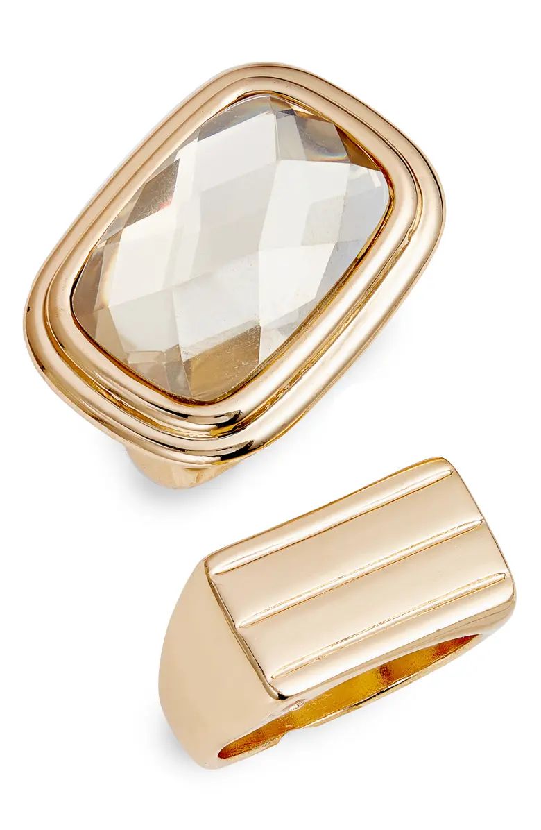 Open Edit Set of 2 Gem Rings | Nordstrom | Nordstrom Canada