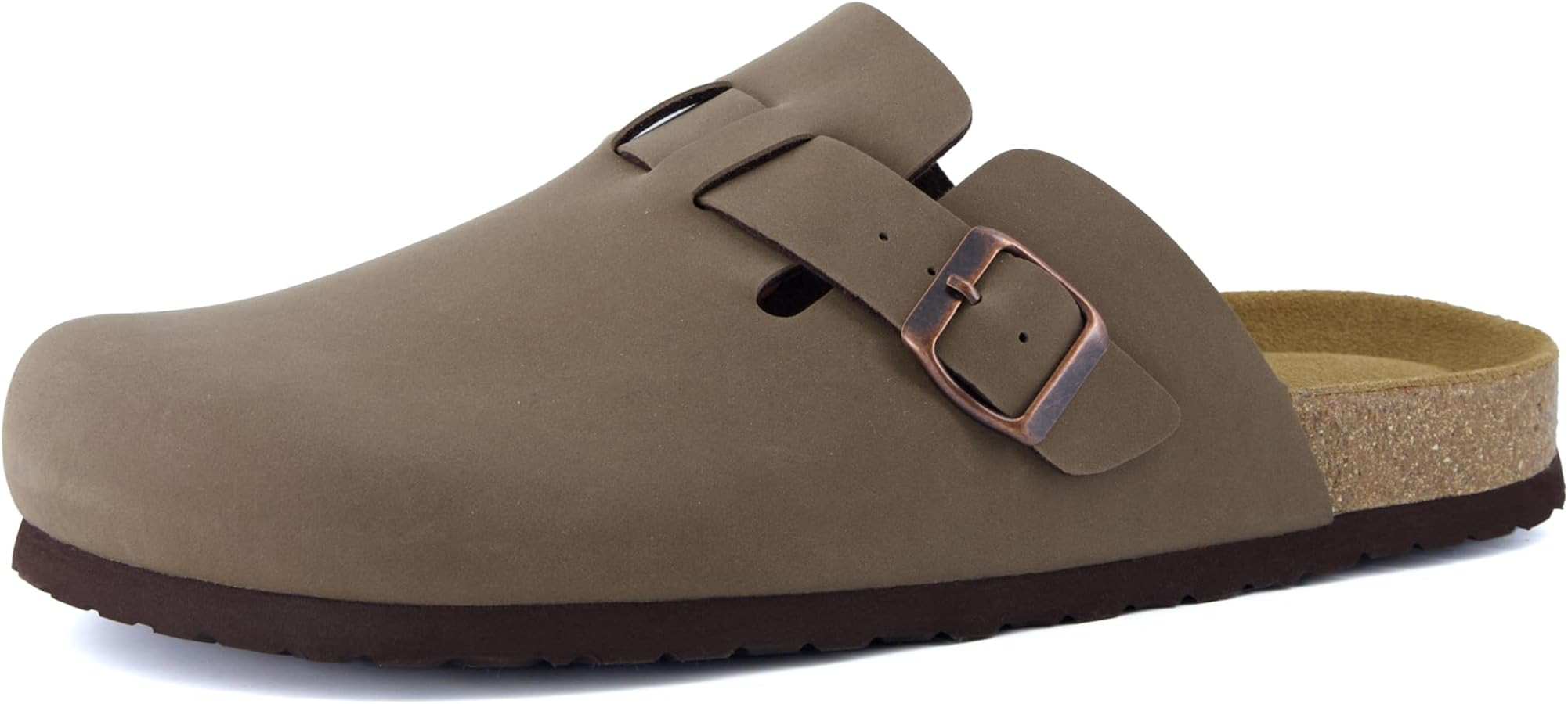 CUSHIONAIRE Men's Haze Genuine Suede Faux Fur Cork Footbed Clog with +Comfort | Amazon (US)