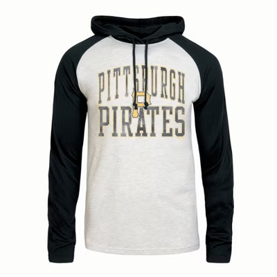 MLB Pittsburgh Pirates Men's Ash Hooded Long Sleeve T-Shirt - M | Target