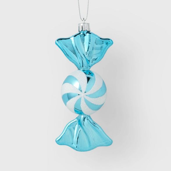 Peppermint Candy Christmas Tree Ornament Turquoise/White - Wondershop™ | Target