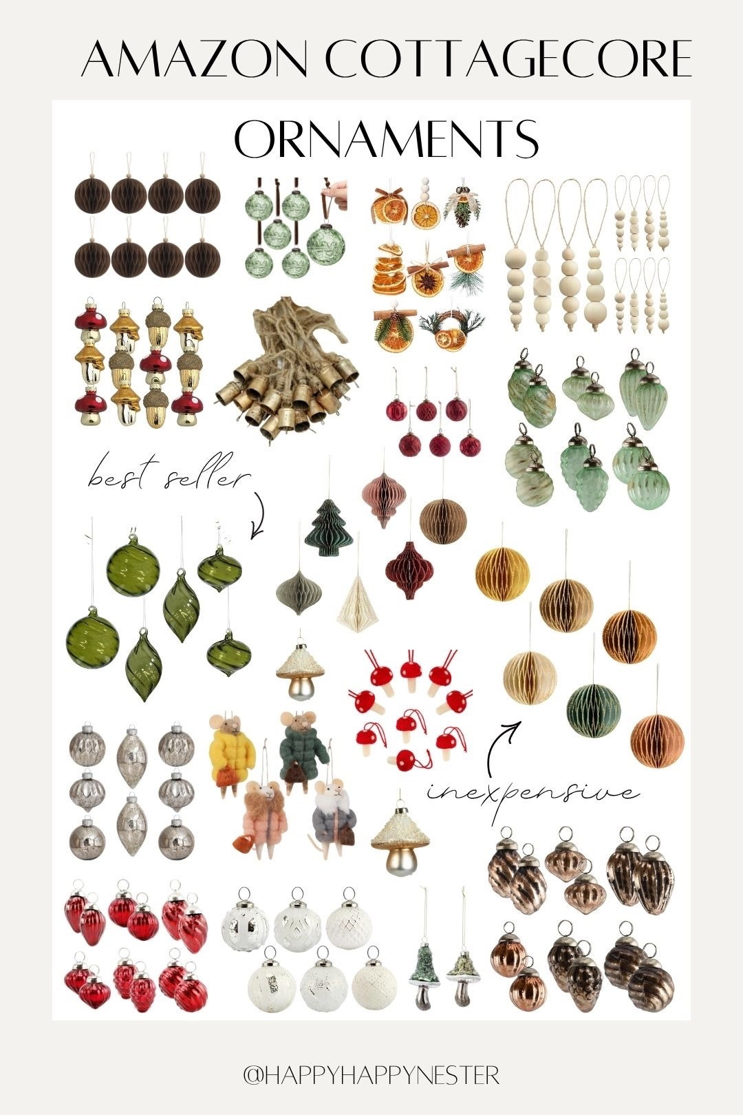 Amazon Cottagecore Ornaments