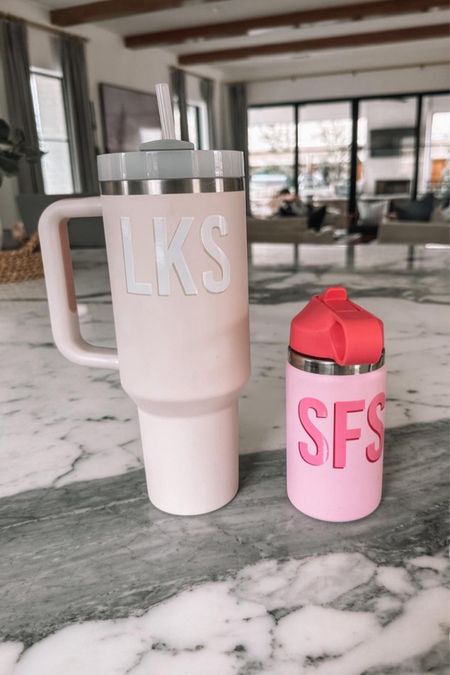 the cutest monogram stickers for my + shiloh’s water bottles! 💕

#LTKFamily #LTKKids