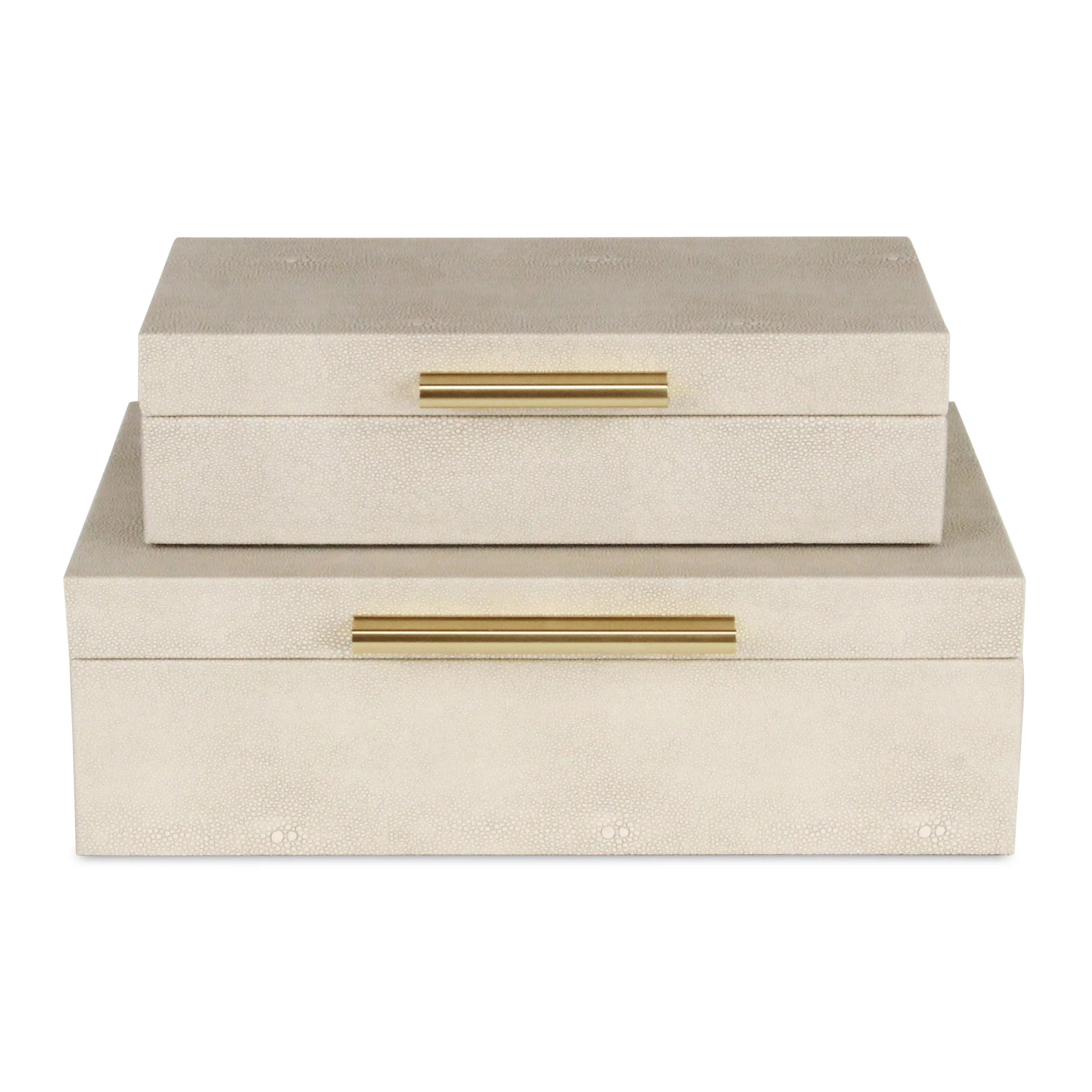 Rebeka 2 Piece Faux Leather Decorative Box Set | Wayfair North America