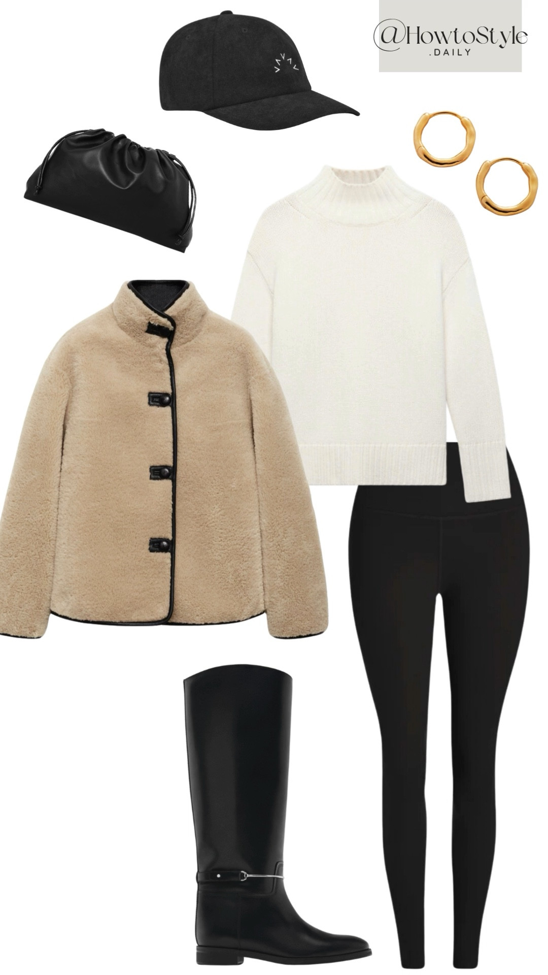 Cosy winter outfit. Black leather riding boots & Sherpa toggle coat

#LTKautumn #LTKuk #LTKwinter