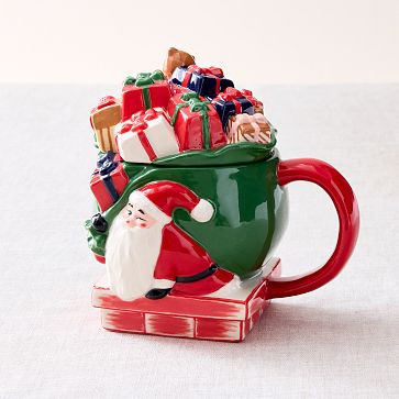 St. Jude Lidded Figural Christmas Mug | West Elm (US)